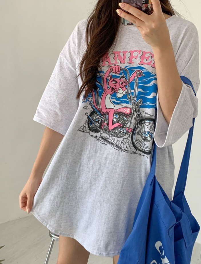 (1+1) 캐리 날씬 반팔 티셔츠 T